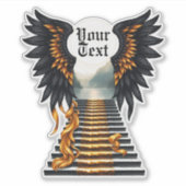 父の日の天使の翼 シール (正面)