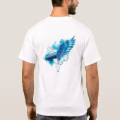 父の日の天使の翼 Tシャツ (裏面)