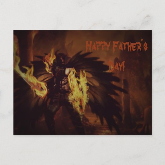 父の日の天使はがき ポストカード (正面)