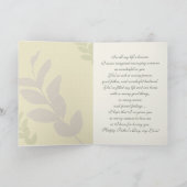 父の日の夫のために。リーフエレガントパターン カード (内部)