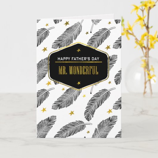 父の日の夫のためのカスタマイズ可能なカード カード (黄色い花)