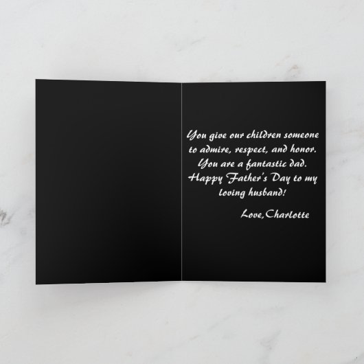 『父の日の夫のための写真』 シーズンカード (内部)