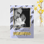 父の日の夫のフォトカカスタムード カード (黄色い花)