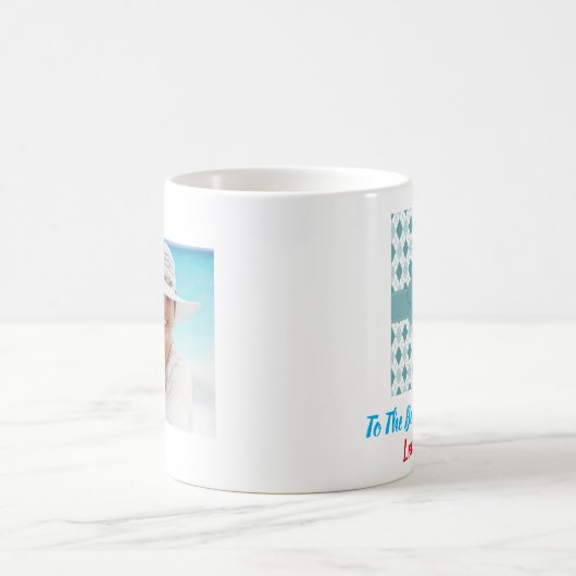 父の日の夫の最高のパパが今まで写真 コーヒーマグカップ (中央)