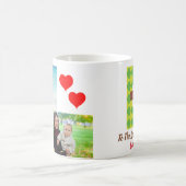 父の日の夫の最高のパパ2枚の写真 コーヒーマグカップ (中央)