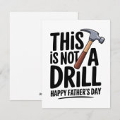 父の日の夫へのダッドジョークカード　父へのカード シーズンカード (正面/裏面)