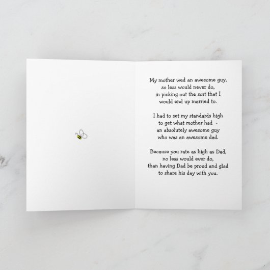 父の日の夫へ カード (内部)