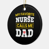 父の日の好きな看護師さんがパパと呼ぶ セラミックオーナメント (左)