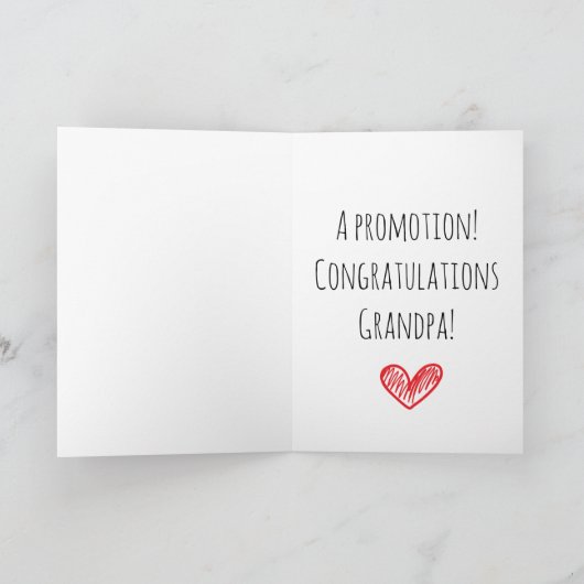 父の日の妊娠が新しいおじいちゃんを明かす シーズンカード (内部)