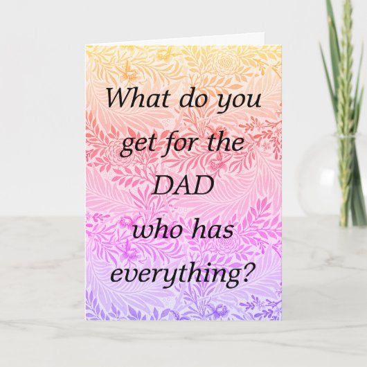 父の日の妊娠が新しいおじいちゃんを明かす シーズンカード (正面)