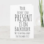 父の日の妊娠のお知らせ シーズンカード (正面)
