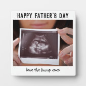 父の日の妊娠スキャン写真 フォトプラーク (正面)