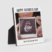 父の日の妊娠スキャン写真 フォトプラーク (正面)