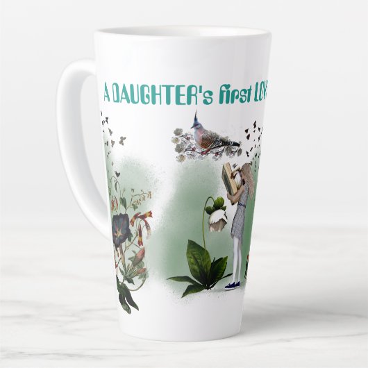 父の日の娘からの贈り物 カフェラテマグ (左アングル)