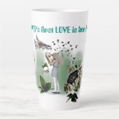 父の日の娘からの贈り物 カフェラテマグ (正面)