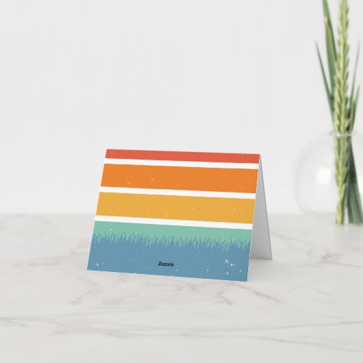 父の日の子供たち写真グランドパゴルフ恋人 カード (裏面)