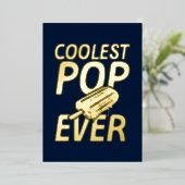 父の日の子供の写真　今までで一番かっこいいポップ 箔シーズンカード (立ち正面)