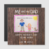 父の日の子供の絵 マグネットカード (正面/裏面)