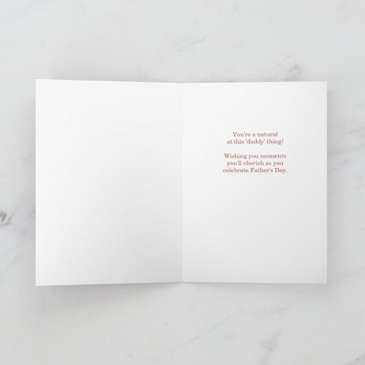 父の日の孫のかわいい男の赤ちゃん シーズンカード (内部)