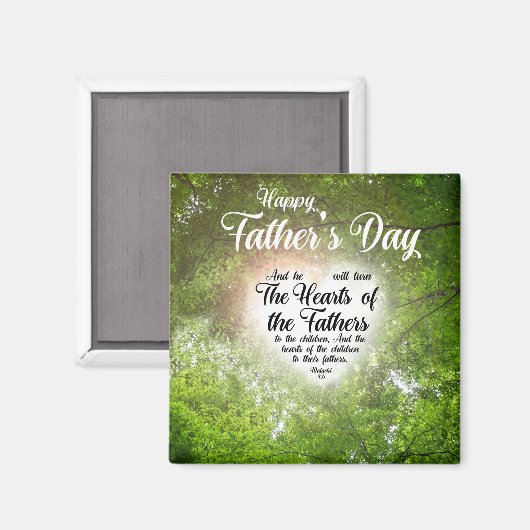 父の日の宗教上のキリスト教マラキ4:6 マグネット (正面/裏面)