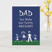 父の日の家族からのカード カード (黄色い花)