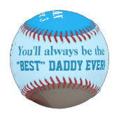 父の日の少年トリプレットブルー写真 野球ボール (正面)