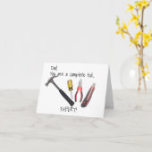 父の日の工具を折りたたんだグリーティングカード カード (黄色い花)