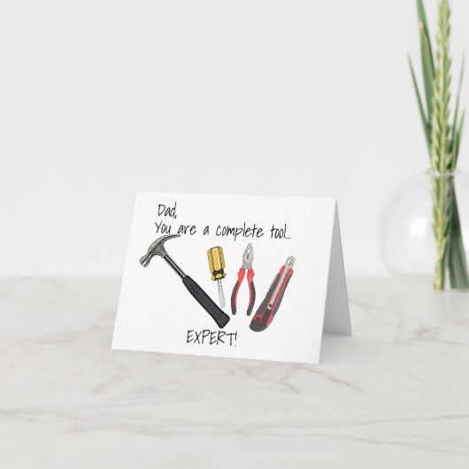 父の日の工具折り込みグリーティングカード カード (正面)