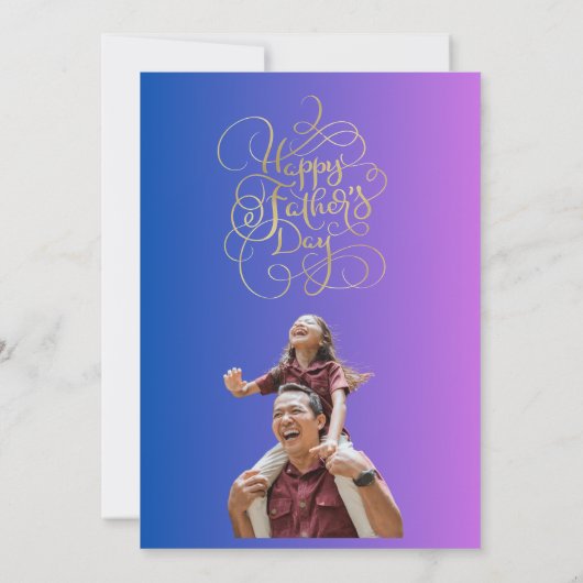 父の日の希望 招待状 (裏面)