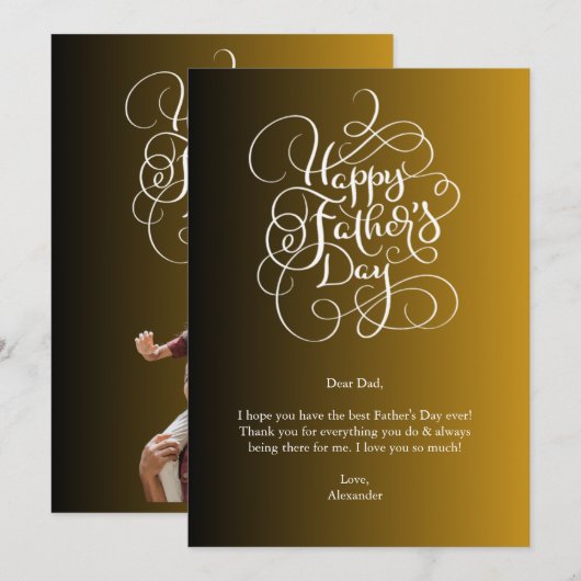 父の日の希望 招待状 (正面/裏面)