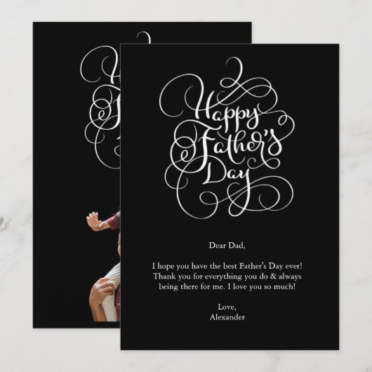 父の日の希望 招待状 (正面/裏面)