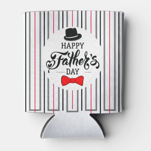 父の日の帽子とネクタイ 缶クーラー (正面)
