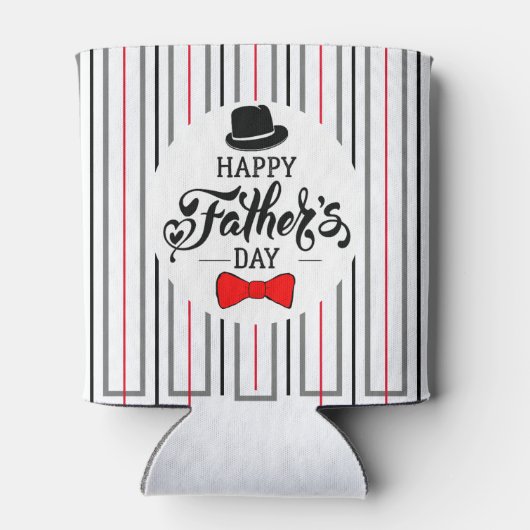 父の日の帽子とネクタイ 缶クーラー (裏面)