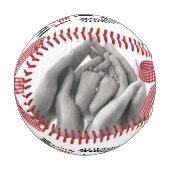 父の日の幸せなカスタムの写真 野球ボール (正面左)