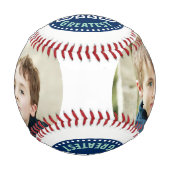 父の日の幸せなカスタムの写真 野球ボール (正面)