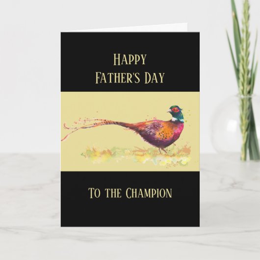 父の日の幸せなフエルトゲーム鳥 カード (正面)