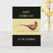 父の日の幸せなフエルトゲーム鳥 カード (黄色い花)