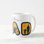 『父の日の幸せパパグラフィックタイポグラフィアート』 コーヒーマグカップ (正面右)