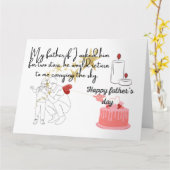 父の日の幸せ カード (黄色い花)