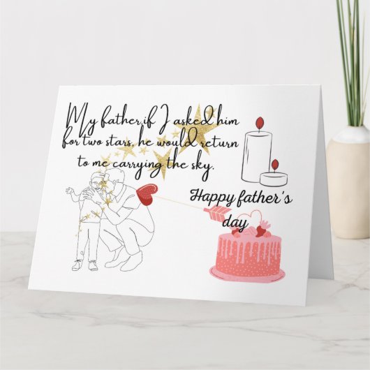 父の日の幸せ カード (正面)
