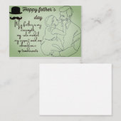 父の日の幸せ ノートカード (正面/裏面)