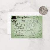 父の日の幸せ ノートカード (正面/裏面インサイチュ)