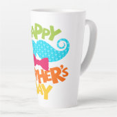 「父の日の幸せ、パパ：愛のお祝い」 カフェラテマグ (右アングル)