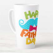 「父の日の幸せ、パパ：愛のお祝い」 カフェラテマグ (左アングル)