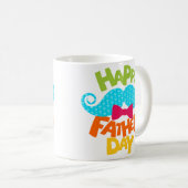 「父の日の幸せ、パパ：愛のお祝い」 コーヒーマグカップ (正面右)