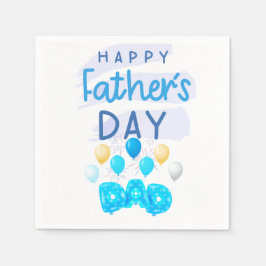 「父の日の幸せ、パパ：愛のお祝い」 スタンダードカクテルナプキン