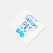 「父の日の幸せ、パパ：愛のお祝い」 スタンダードカクテルナプキン (角)