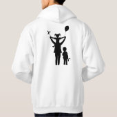 「父の日の幸せ、パパ：愛のお祝い」 パーカ (裏面)