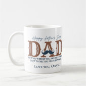 父の日の幸せ「私にとって、あなたは世界だ」 コーヒーマグカップ (左)