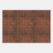 父の日の弓のネクタイ、グラス&口ひげラッピング ラッピングペーパーシート (正面3)